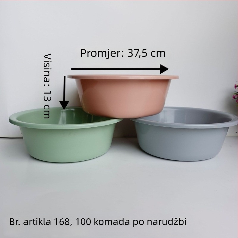 Debljana plastična posuda za pranje lica s logotipom – promotivna posuda, 37,5 cm