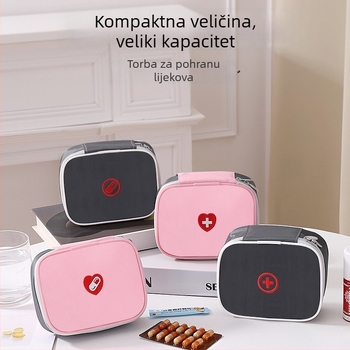 Prijenosni komplet prve pomoći, vodootporan i otporan na prašinu, s četiri odjeljka, velik kapacitet