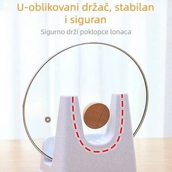 Držač poklopaca lonaca na kuhinjskom stolu, držač daske za rezanje, plastični skladišni stalak