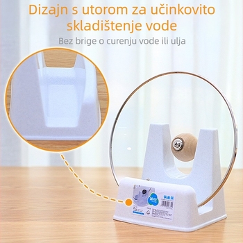 Držač poklopaca lonaca na kuhinjskom stolu, držač daske za rezanje, plastični skladišni stalak