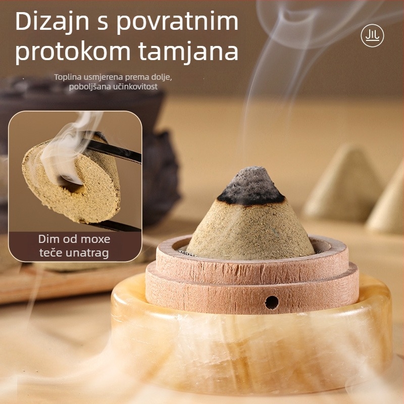 Uređaj za toplu moksoibustiju za kućnu upotrebu s vunom od moxa i pšeničnim zrnima