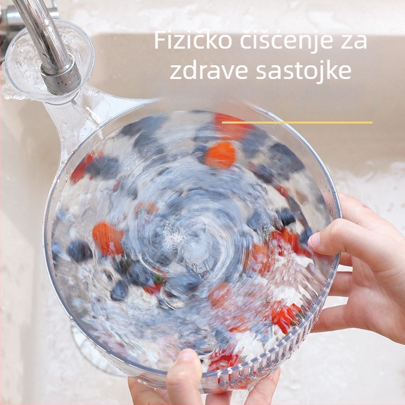 Prozirna košara za pranje voća i odvodnju za kuhinjsku sudoperu