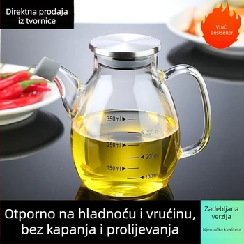 Staklena boca za ulje za kuhinju s automatskim otvaranjem i zatvaranjem, pogodna za ulje, sojin umak, ocat i začine