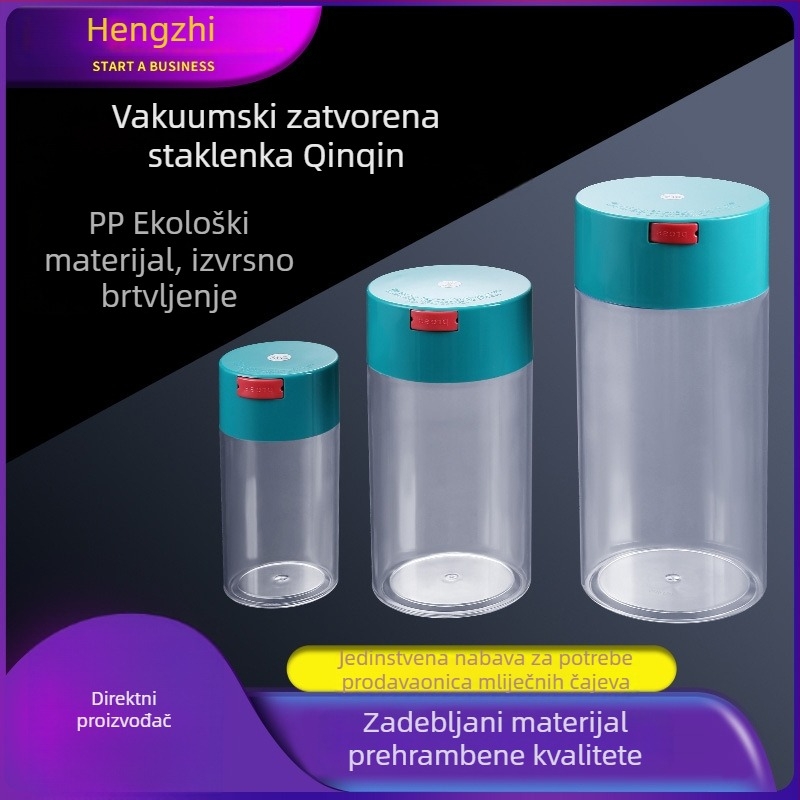 Prozirni PP plastični spremnik s poklopcem, zapečaćen, za orašaste plodove, čaj, kekse i med