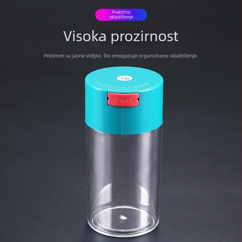 Prozirni PP plastični spremnik s poklopcem, zapečaćen, za orašaste plodove, čaj, kekse i med