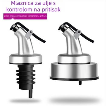 Zatvoreni izljevnik za ulje s izljevnim nastavkom i kapom za bočicu ulja, vina, soj sosa i octa