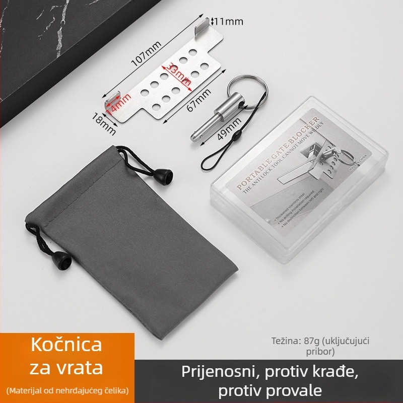 Prenosiva zaustavljač vrata za hotele, sigurnost žena, dverni jammer protiv napada, kućna zaštita od krađe, zaustavljač vrata za samostalan život