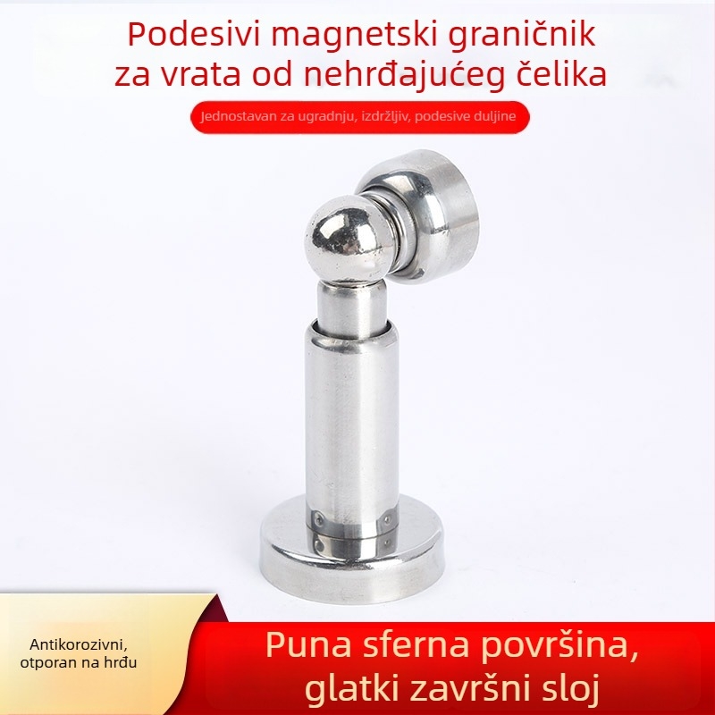 Guwanjia masivna drvena sobna vrata — opružni dverni stopper od nehrđajućeg čelika, podesiv