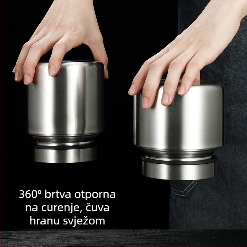 304 nehrđajući čelik, zatvoren prozirni višenamjenski spremnik za čaj, kineska biljna medicina i hranu – otporan na vlagu, čuva svježinu