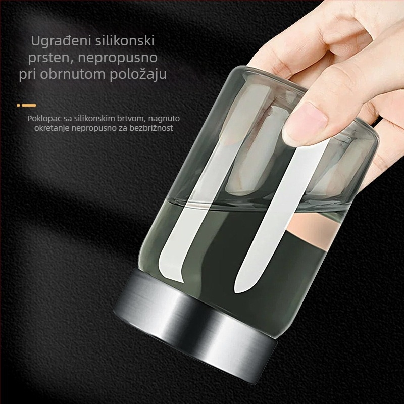 Staklena boca od borosilikatnog stakla, otporna na svjetlost, za para i kuhanje na paru, hermetički zatvarač, kućna upotreba, prehrambena kvaliteta, do 300 ml