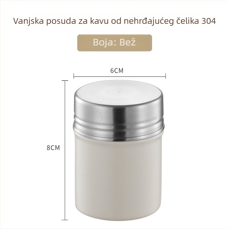 Spremnik od nehrđajućeg čelika 304 za zrna kave, čaj, začine i žitarice – kompaktno, prijenosno skladištenje