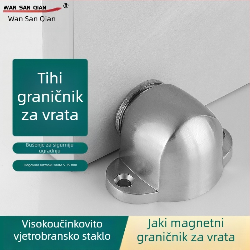 Stoper za vrata od cinkovog legura, podni montaža, tih zatvarač vrata, zaštita od sudara, gornji hardver za vrata