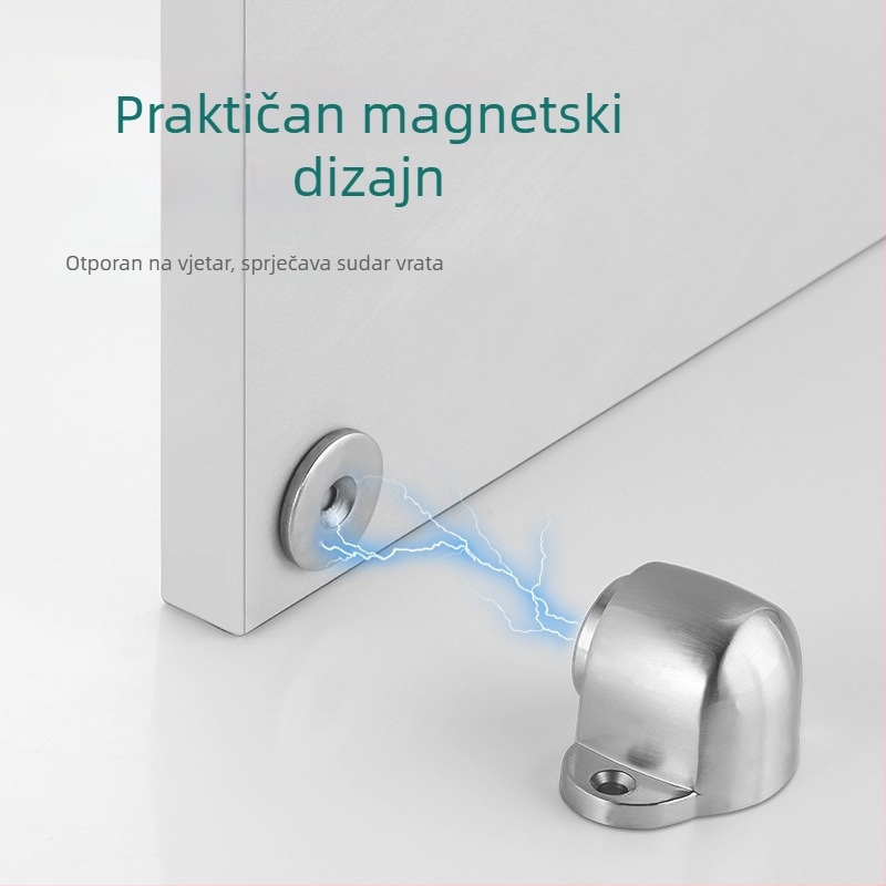 Stoper za vrata od cinkovog legura, podni montaža, tih zatvarač vrata, zaštita od sudara, gornji hardver za vrata