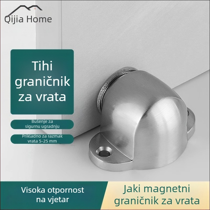 Stoper za vrata od cinkovog legura, podni montaža, tih zatvarač vrata, zaštita od sudara, gornji hardver za vrata