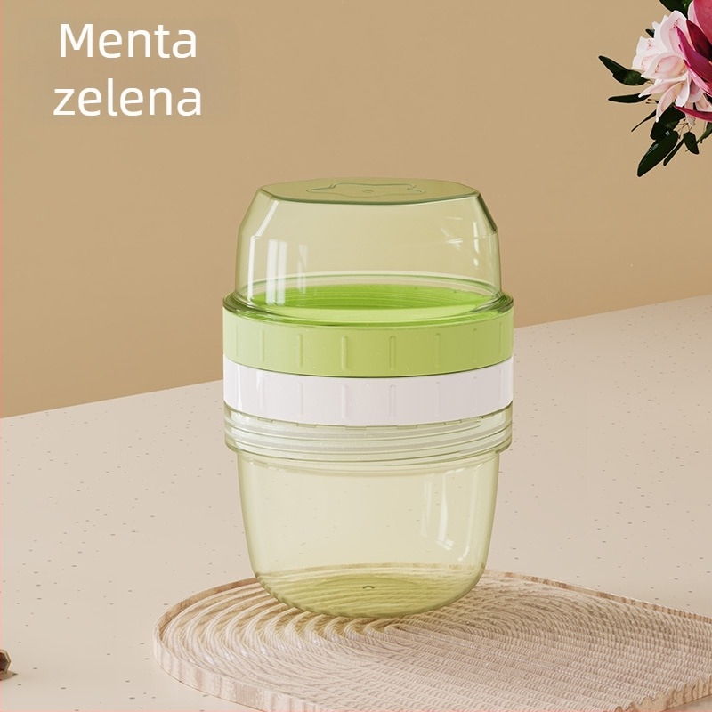 Okrugla posuda za pohranu hrane za bebe i užine, dvostruka sloj s poklopom, plastična kuhinjska posuda za hranu