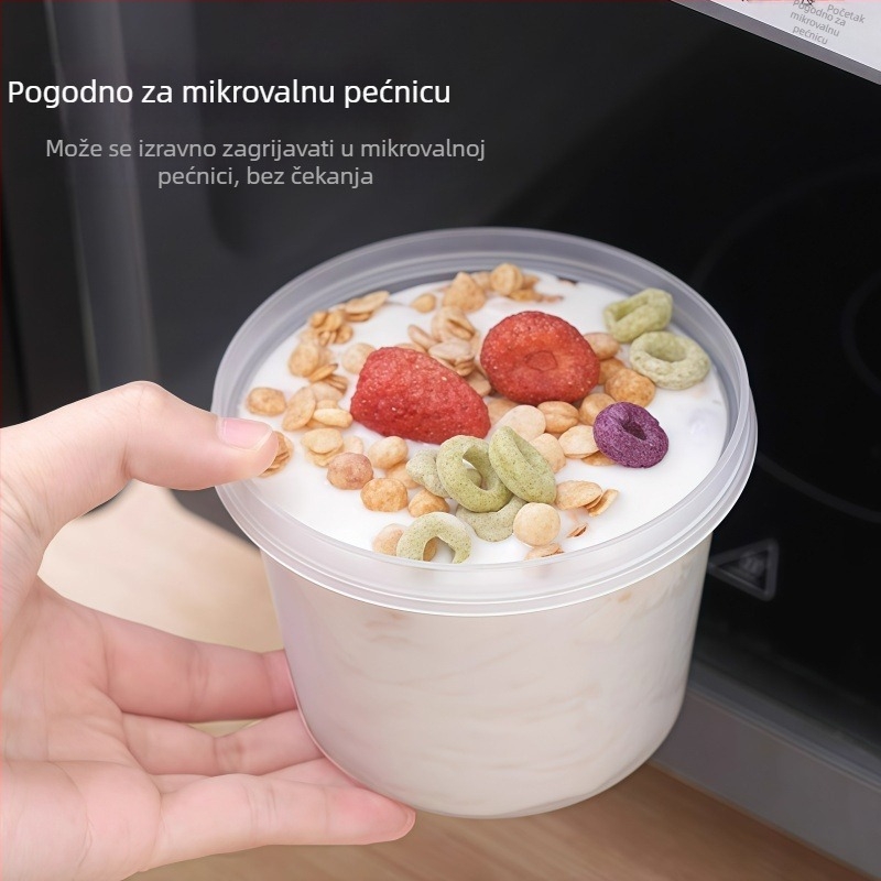 Dvostruki odvodni pretinac s poklopcem, veliki plastični spremnik za hladnjak, za voće, mladi luk, đumbir i češnjak