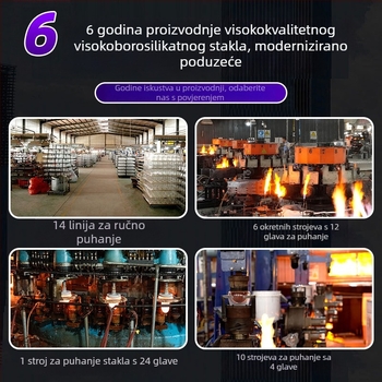 Staklena posuda za med od borosilikatnog stakla sa miješalom, spremnik za hranu za džem i med