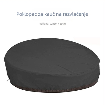 Vanjska navlaka za kauč na razvlačenje – vodootporna i zaštita od prašine, poliester