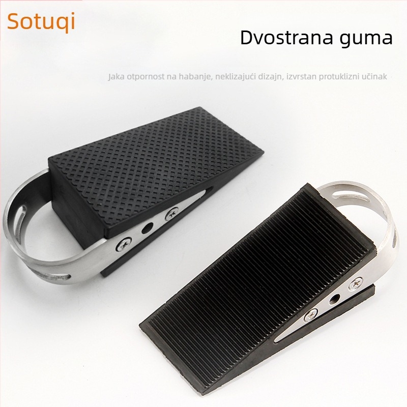 Stopper za vrata od silikona, veliki klin, montiran na pod, zaštita od udara za kućnu upotrebu