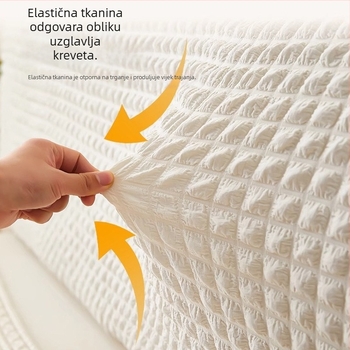 Minimalistička navlaka za naslone za glavu kreveta od seersukera, prašinu otporna, protivklizna, otporna na habanje, za drveni krevet