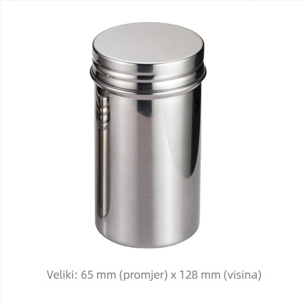 Dóza od nehrđajućeg čelika 304, hermetički zatvorena, okrugla, do 300 ml, za čaj, kavu i suhe žitarice