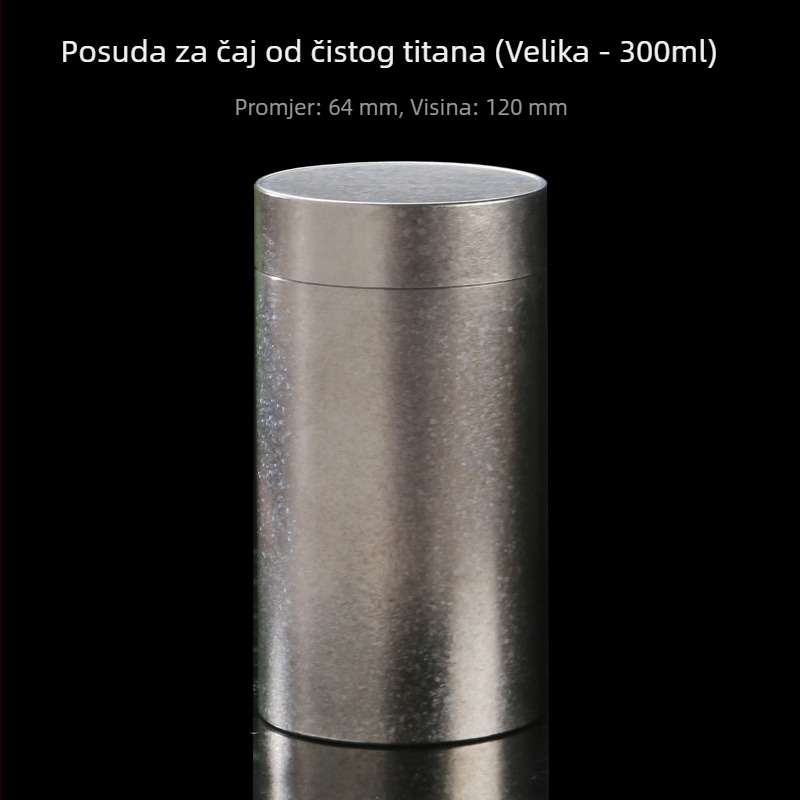 Kutija za čaj od čistog titana, mala prijenosna zatvorena posuda za čaj
