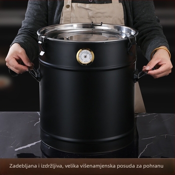 Veliki spremnik za čaj od nehrđajućeg čelika s čvrstim zatvaračem, velik kapacitet