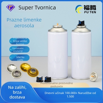 Aerosolna limenka od tin-plata za sprej boje, prazna metalna posuda s UV ispisom