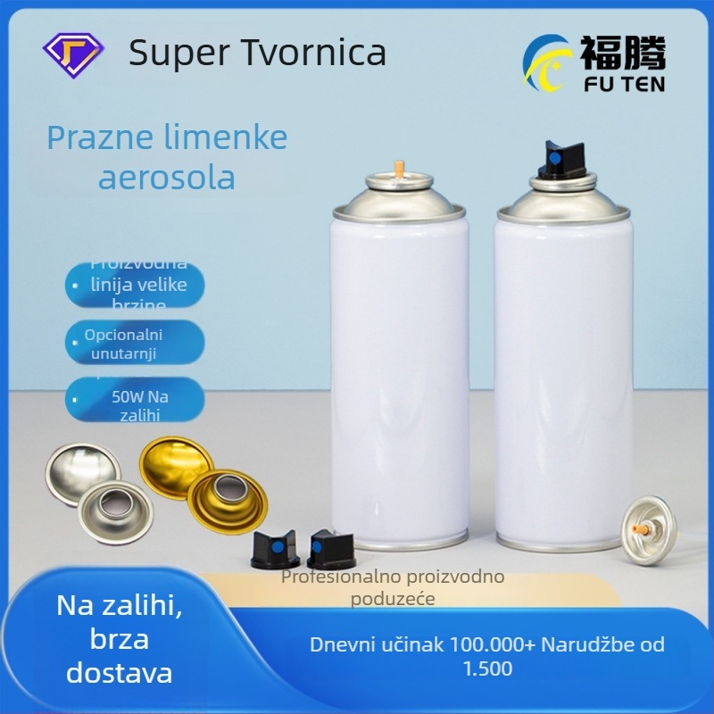 Aerosolna limenka od tin-plata za sprej boje, prazna metalna posuda s UV ispisom