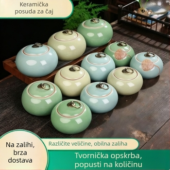 Ge Kiln Zen posuda za čaj, lagana keramička hermetička posuda za skladištenje čaja