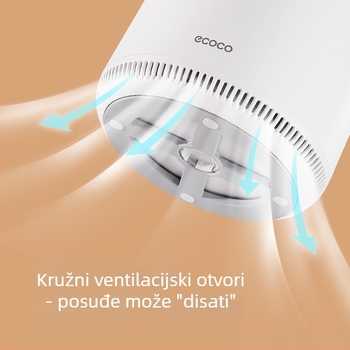 Okretni držač noževa za kuhinju s integriranim spremnikom za nože i štapiće
