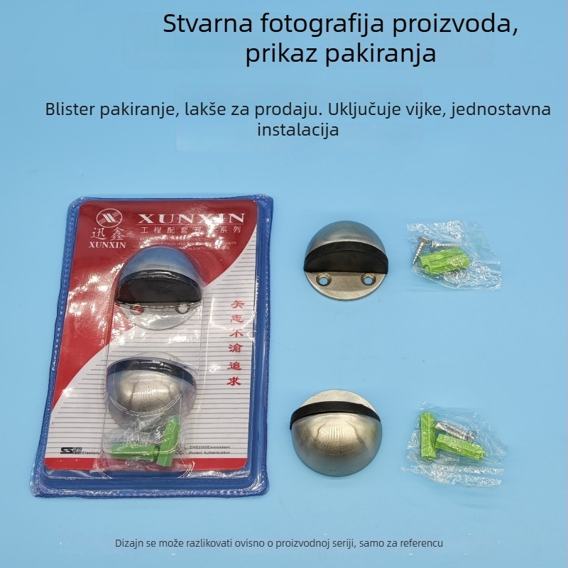 Gornja jedinica vrata od nehrđajućeg čelika s protivudarom i tihim amortizerom za staklena vrata