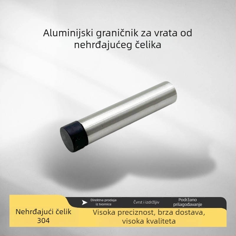 Stoper za vrata od nehrđajućeg čelika 304 i aluminija, jednotrubni dizajn, zaštita gornjeg dijela staklenih kupaonskih vrata, moderni minimalistički stil