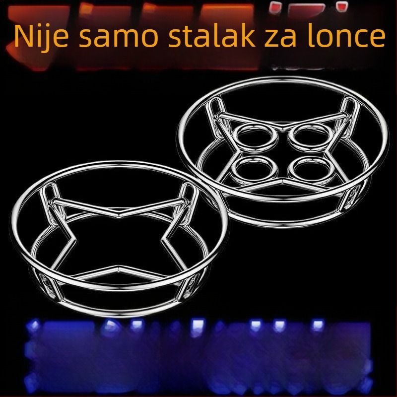Stalak od nehrđajućeg čelika za kuhinju – višenamjenski držač posuđa i wok na radnoj ploči