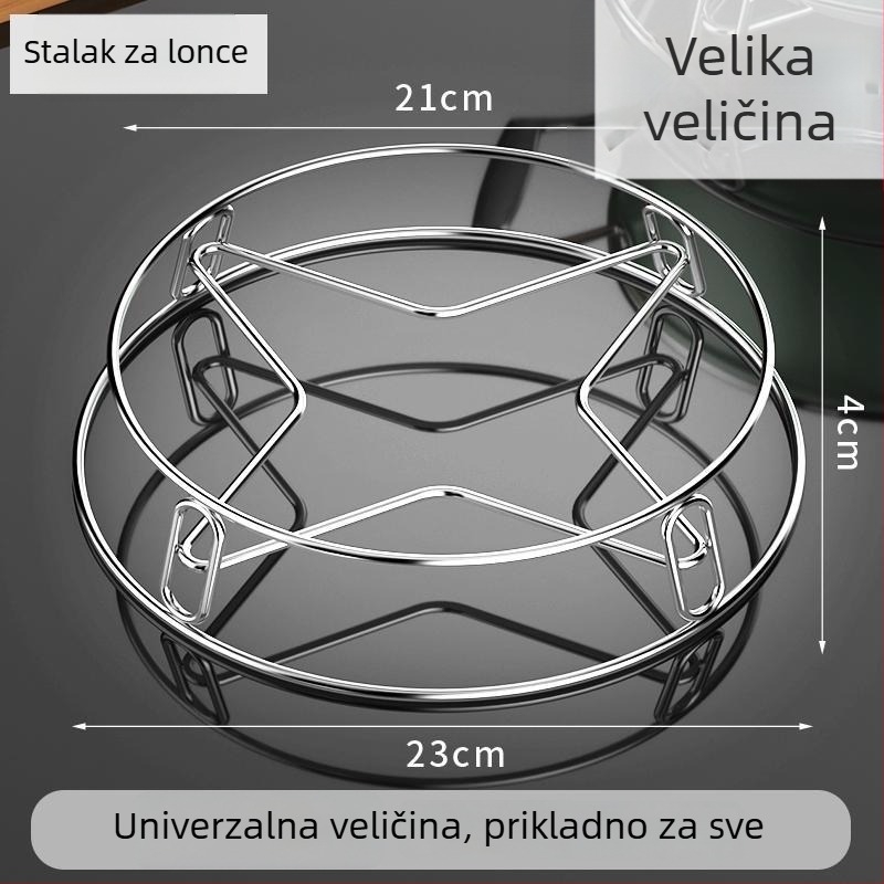 Stalak od nehrđajućeg čelika za kuhinju – višenamjenski držač posuđa i wok na radnoj ploči