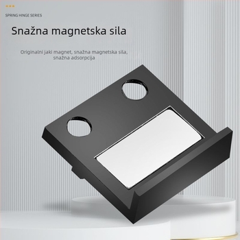 Stakleni magnetski zatvarač za vrata, nevidljiva montaža na pod, novi model s otvorima, otporan na udarce, uski okvir, za spavaću sobu i kupaonu