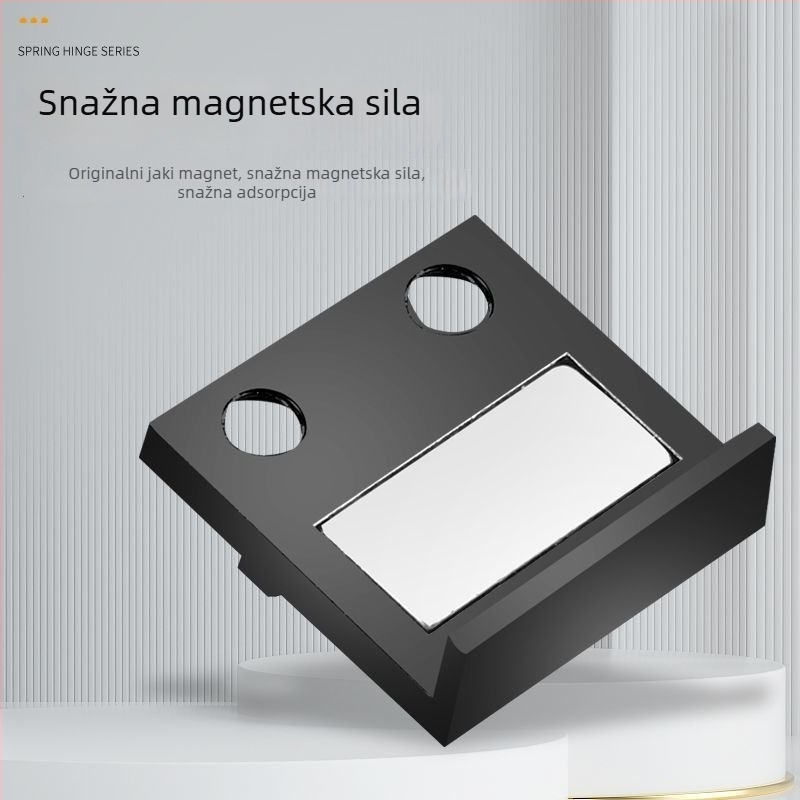 Stakleni magnetski zatvarač za vrata, nevidljiva montaža na pod, novi model s otvorima, otporan na udarce, uski okvir, za spavaću sobu i kupaonu
