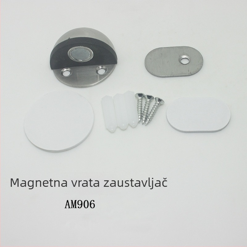Gornji magnetski zaustavljač vrata od nehrđajućeg čelika za staklena vrata, polukružni podni magnetski jastuk