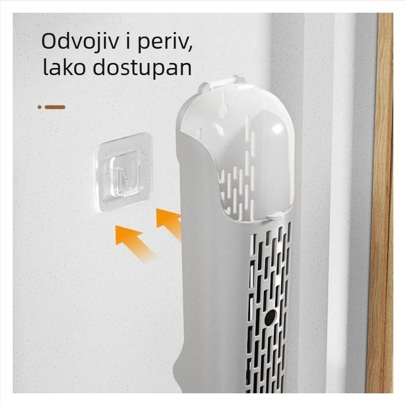 Zidni plastični držač za štapiće s poklopcem, kuhinjski organizator s odvodom