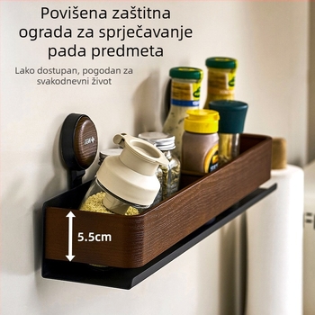 Držač začina za kuhinju sa usisnom čašom, zidni, bez bušenja, višestruki debeli držač za začine za kućnu upotrebu