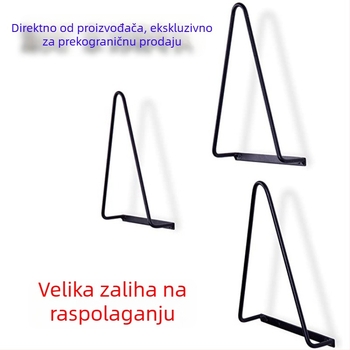 Kreativni metalni zidni organizator za pohranu s trokutastim držačem za časopise i pohranu vinilnih ploča