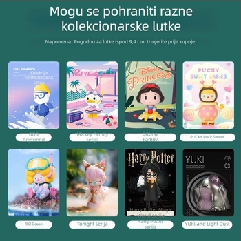 Prozirna akrilna kutija za figurice i modele od blokova, kutija za pohranu otporna na prašinu za anime lutke