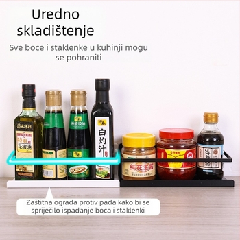 Magnetska bočna polica za hladnjak, kuhinjska organizacija, bušenje nije potrebno