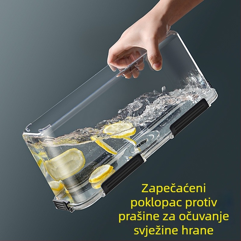 Kuhinjski spremnik za skladištenje tjestenine i žitarica, s prehrambenim materijalom, hermetičan, s tajmerom