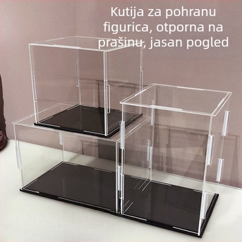 Prozirna akrilna kutija za izlaganje s više razina skladištenja za LEGO kockice, igračke i modele trkaćih automobila; kutija otporna na prašinu za kućnu upotrebu