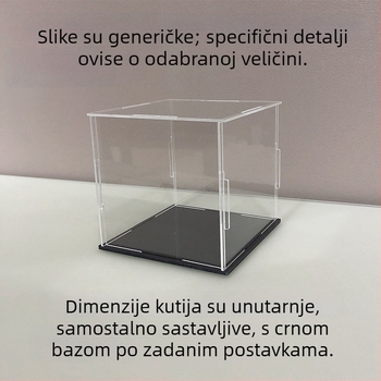 Prozirna akrilna kutija za izlaganje s više razina skladištenja za LEGO kockice, igračke i modele trkaćih automobila; kutija otporna na prašinu za kućnu upotrebu