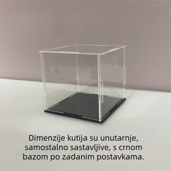 Prozirna akrilna kutija za izlaganje s više razina skladištenja za LEGO kockice, igračke i modele trkaćih automobila; kutija otporna na prašinu za kućnu upotrebu