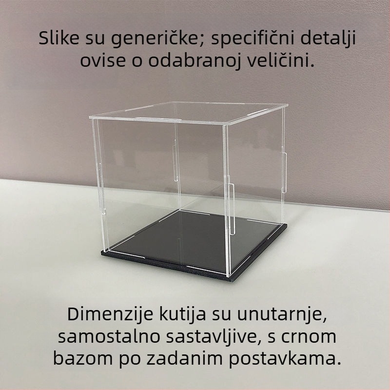 Prozirna akrilna kutija za izlaganje s više razina skladištenja za LEGO kockice, igračke i modele trkaćih automobila; kutija otporna na prašinu za kućnu upotrebu