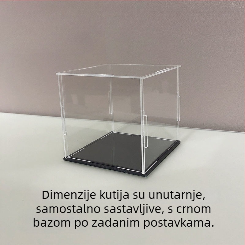 Prozirna akrilna kutija za izlaganje s više razina skladištenja za LEGO kockice, igračke i modele trkaćih automobila; kutija otporna na prašinu za kućnu upotrebu