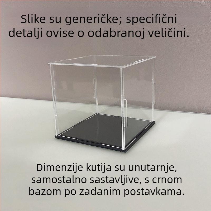 Prozirna akrilna kutija za izlaganje s više razina skladištenja za LEGO kockice, igračke i modele trkaćih automobila; kutija otporna na prašinu za kućnu upotrebu